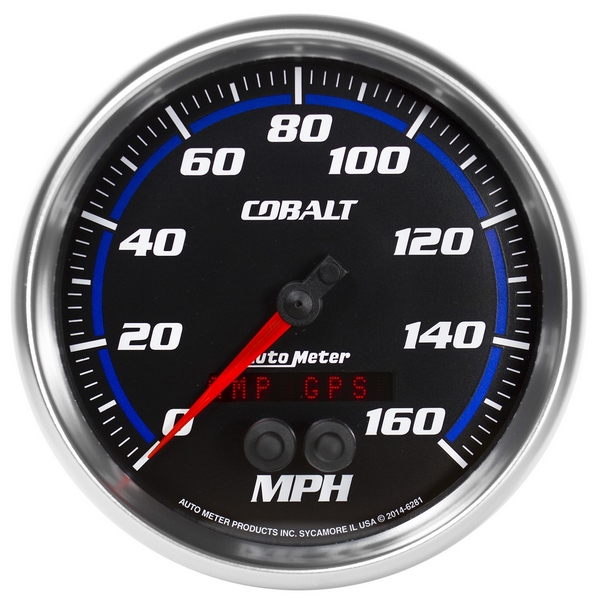 5" GPS SPEEDOMETER, 0-160 MPH, COBALT